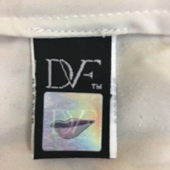 Diane von Furstenberg Robyn Silk Printed Top | Multicolor | Size L - Picture 6 of 7